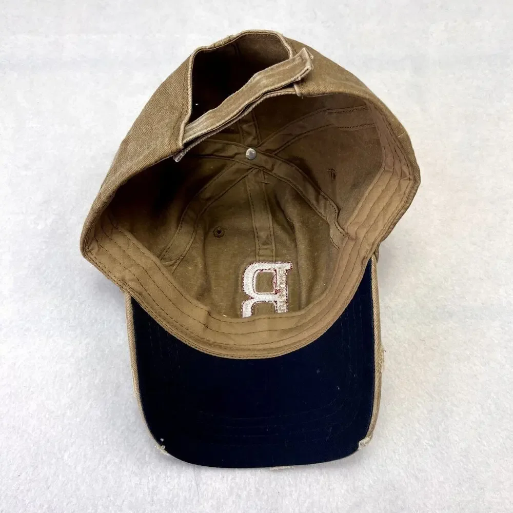 Roma Cap Hat Caput Mundi Brown Baseball Denim Adjustable Strapback